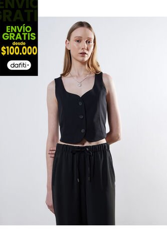 Chaleco Para Mujer  Color Negro Marca Seven Seven #28250117 Seven Seven