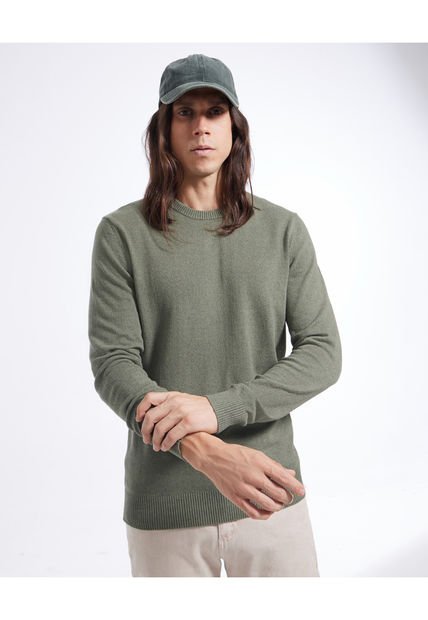 Saco Para Hombre Cuello Redondo Color Verde Oliva Marca Seven Seven #45330215