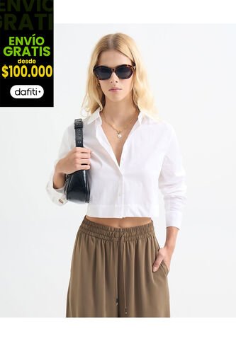 Blusa Para Mujer Manga Larga Color Crudo Marca Seven Seven #28124031 Seven Seven