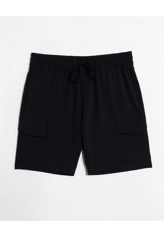 Bermuda Cargo   Para Hombre Negro Seven Seven Seven Seven