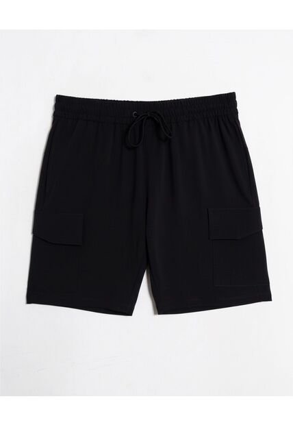 Bermuda Cargo   Para Hombre Negro Seven Seven