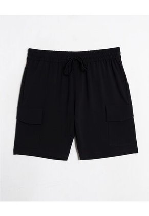 Bermuda Cargo Para Hombre Negro Seven Seven