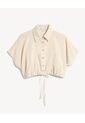 Blusa Crop Con Botones  Para Mujer Crudo Seven Seven de Seven Seven
