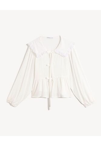 Blusa Para Mujer Manga Larga Color Crudo Marca Seven Seven #28124107 Seven Seven