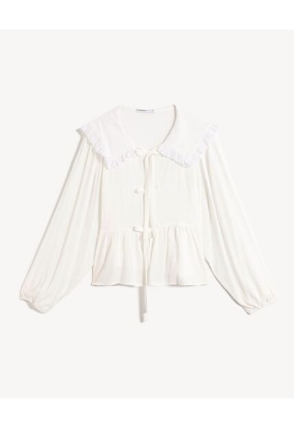 Blusa Para Mujer Manga Larga Color Crudo Marca Seven Seven #28124107