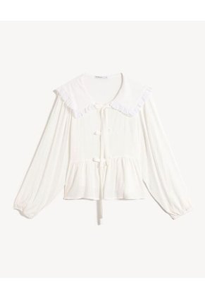 Blusa Para Mujer Manga Larga Color Crudo Marca Seven Seven #28124107