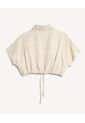 Blusa Crop Con Botones  Para Mujer Crudo Seven Seven de Seven Seven