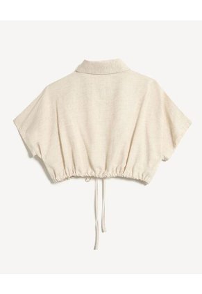 Blusa Crop Con Botones  Para Mujer Crudo Seven Seven