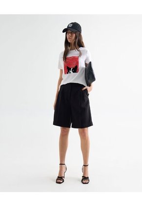 Camiseta Para Mujer Manga Corta Cuello Redondo Color Crudo Marca Seven Seven #28096209