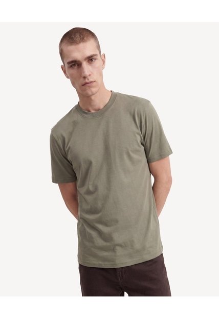 Camiseta Básica De Acabado Suave  Para Hombre Verde Seven Seven