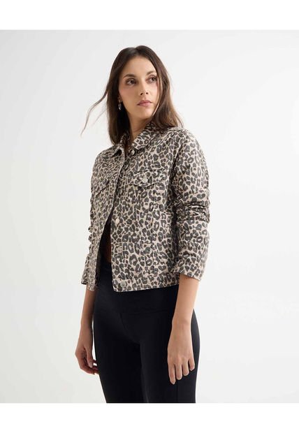 Chaqueta Para Mujer Trucker Color Beige Marca Seven Seven #28080973