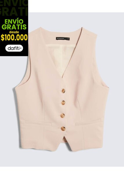 Chaleco Para Mujer  Color Beige Marca Seven Seven #28250131