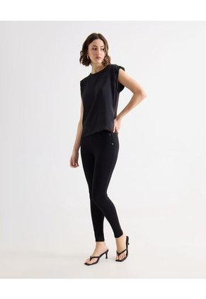 Blusa Para Mujer Manga Corta Color Negro Marca Seven Seven #28123301