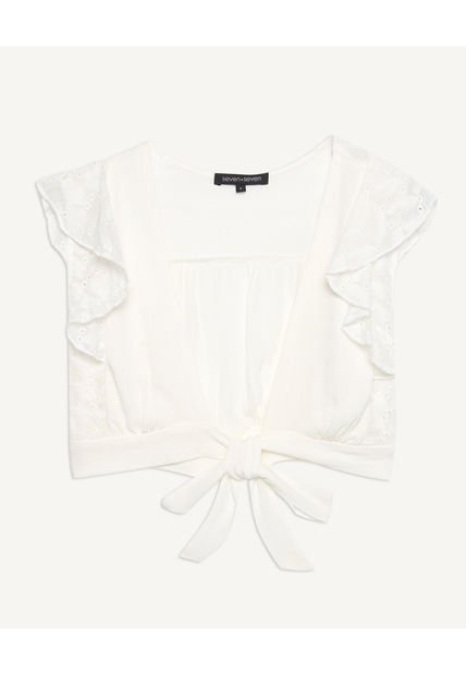 Blusa Para Mujer Manga Sisa Color Crudo Marca Seven Seven #28123745