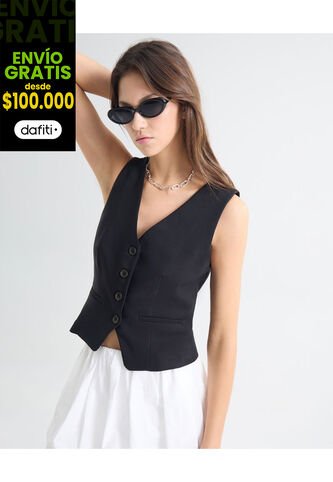 Chaleco Para Mujer  Color Negro Marca Seven Seven #28250130 Seven Seven