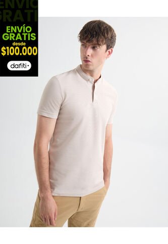 Polo Para Hombre Cuello Mao  Color Piel Marca Seven Seven #45110878 Seven Seven