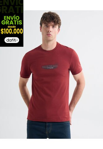 Camiseta Para Hombre Manga Corta Cuello Redondo Color Rojo Marca Seven Seven #45092664 Seven Seven