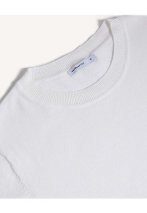 Camiseta De Punto Con Cuello Mao  Para Hombre Crudo Seven Seven