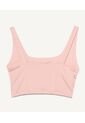 Camiseta  Tipo Crop Manga Sisa Con Cut Out  Para Mujer Rosa Seven Seven de Seven Seven