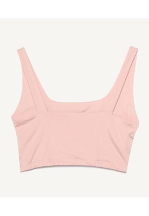 Camiseta  Tipo Crop Manga Sisa Con Cut Out  Para Mujer Rosa Seven Seven