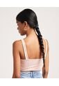 Camiseta  Tipo Crop Manga Sisa Con Cut Out  Para Mujer Rosa Seven Seven de Seven Seven