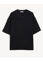 Camiseta Oversize Texturizada  Para Hombre Negro Seven Seven de Seven Seven
