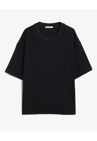 Camiseta Oversize Texturizada  Para Hombre Negro Seven Seven Seven Seven