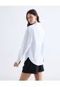 Camisa Clásica Manga Larga  Para Mujer Blanco Seven Seven de Seven Seven