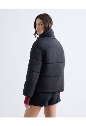Chaqueta Acolchada Cuello Alto  Para Mujer Negro Seven Seven