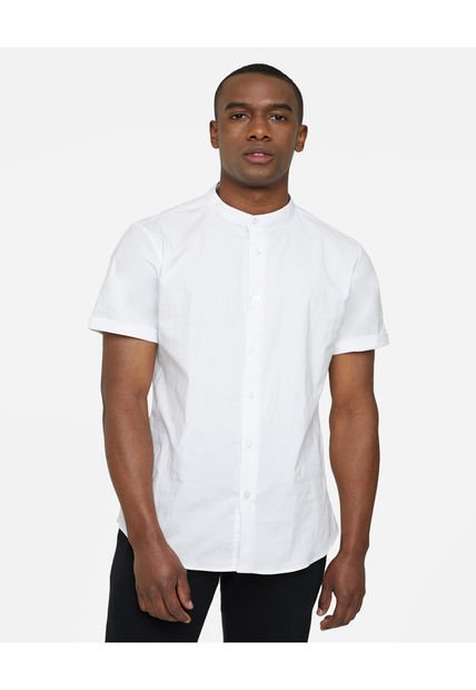 Camisa Para Hombre Manga Corta Cuello Neru Color Blanco Marca Seven Seven #45011328