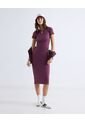 Vestido Midi Ajustado  Para Mujer Vino Seven Seven de Seven Seven