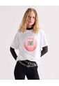 Camiseta Oversize Estampada  Para Mujer Blanco Seven Seven de Seven Seven