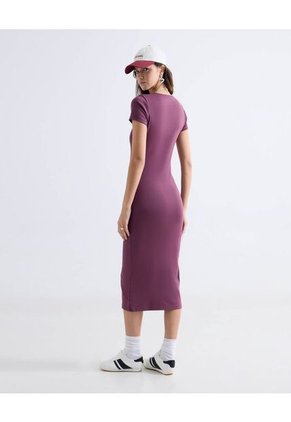 Vestido Midi Ajustado  Para Mujer Vino Seven Seven