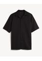 Camiseta Relaxed Con Botonadura  Para Hombre Negro Seven Seven de Seven Seven
