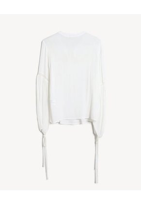 Blusa Fluida Ajustable  Para Mujer Blanco Seven Seven