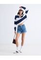 Short Mom Tono Oscuro  Para Mujer Azul Seven Seven de Seven Seven