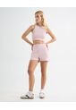 Short Casual Tiro Alto  Para Mujer Rosa Seven Seven de Seven Seven