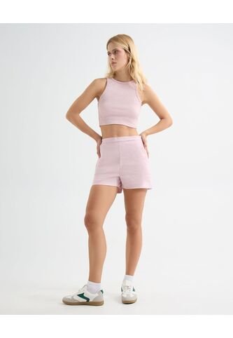 Short Casual Tiro Alto  Para Mujer Rosa Seven Seven Seven Seven
