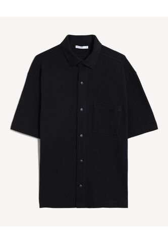 Sobrecamisa Texturizada  Para Hombre Negro Seven Seven Seven Seven