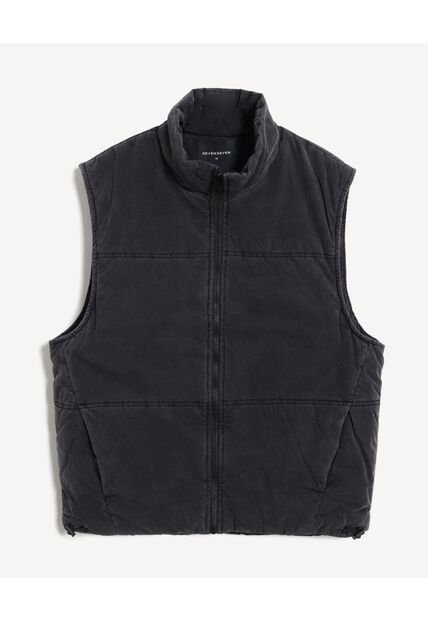 Chaleco Acolchado Con Zipper  Para Hombre Negro Seven Seven