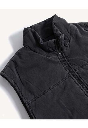 Chaleco Acolchado Con Zipper  Para Hombre Negro Seven Seven
