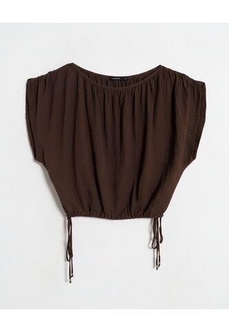 Blusa  Para Mujer Manga Corta Color Café Marca Seven Seven #28124166 Seven Seven