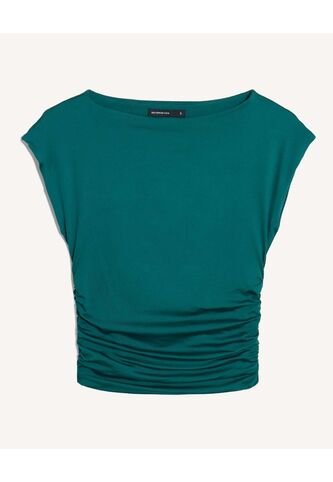 Camiseta Drapeado Lateral  Para Mujer Esmeralda Seven Seven Seven Seven