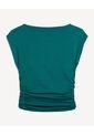 Camiseta Drapeado Lateral  Para Mujer Esmeralda Seven Seven de Seven Seven