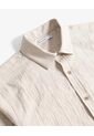 Camisa Regular Texturizada  Para Hombre Beige Seven Seven de Seven Seven