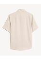 Camisa Regular Texturizada  Para Hombre Beige Seven Seven de Seven Seven