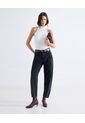 Jean Barrel Tono Negro  Para Mujer Negro Seven Seven de Seven Seven