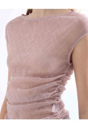 Camiseta  Para Mujer Manga Corta Cuello Redondo Color Rosa Marca Seven Seven #28096590