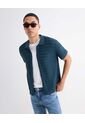 Camisa Tejida Texturizada  Para Hombre Azul Seven Seven de Seven Seven