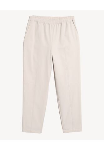 Pantalón Barrel Fluido  Para Mujer Marfil Seven Seven Seven Seven